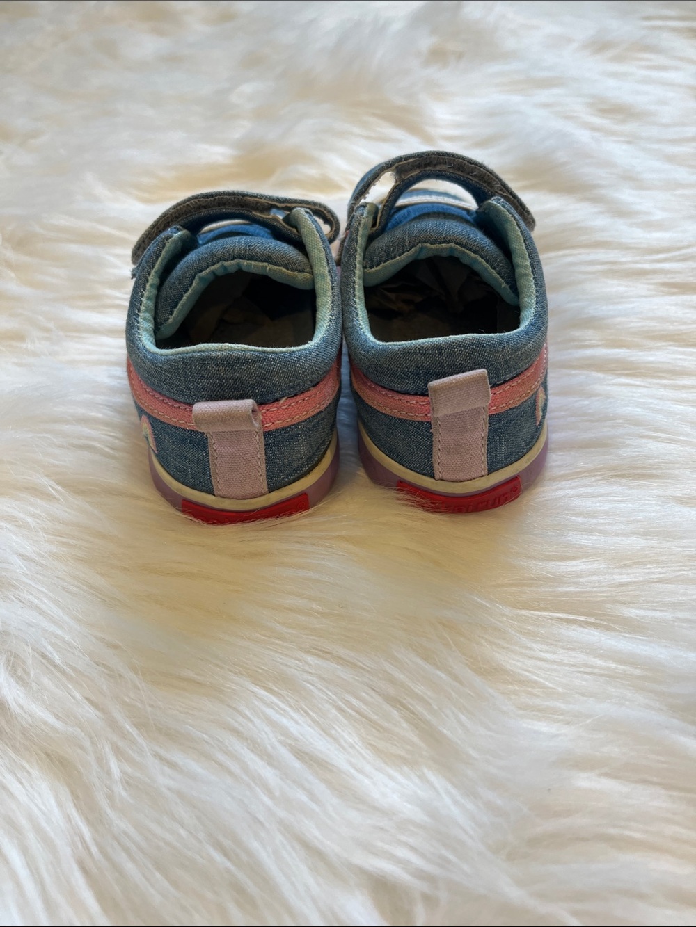See Kai Run Kristin Happy Chambray Shoes - Rainbows and Hearts - Picture 6 of 10